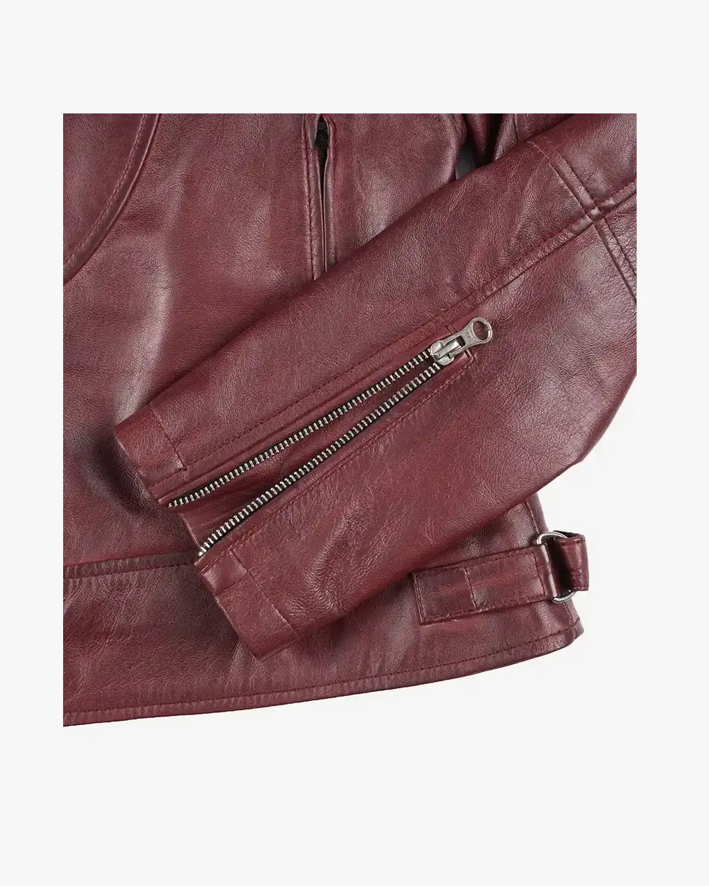 Women's Black Real Leather Jacket with Asymmetrical Zip Closure - Image 5